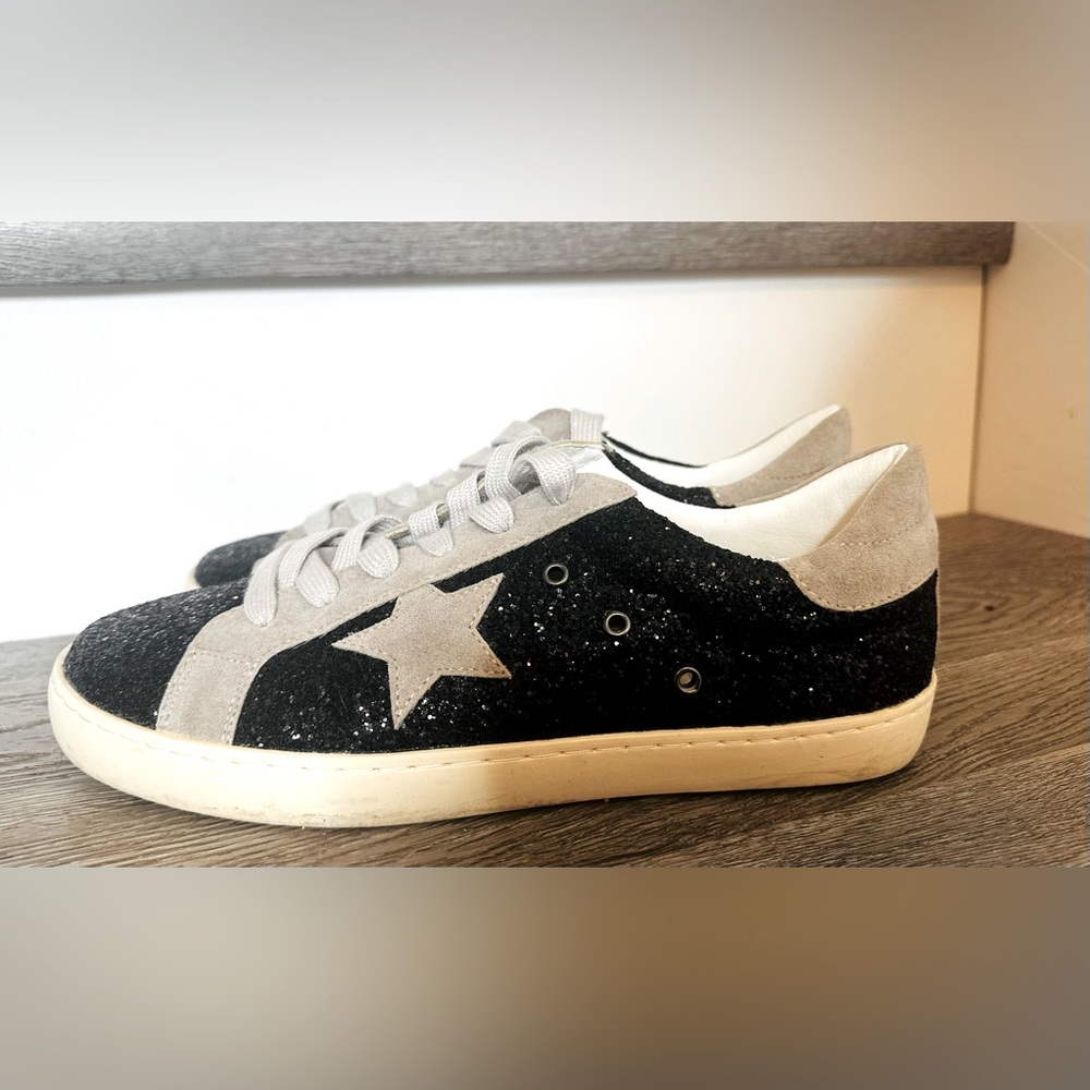 Vici Headliner Faux Suede Glitter Star Sneakers 9